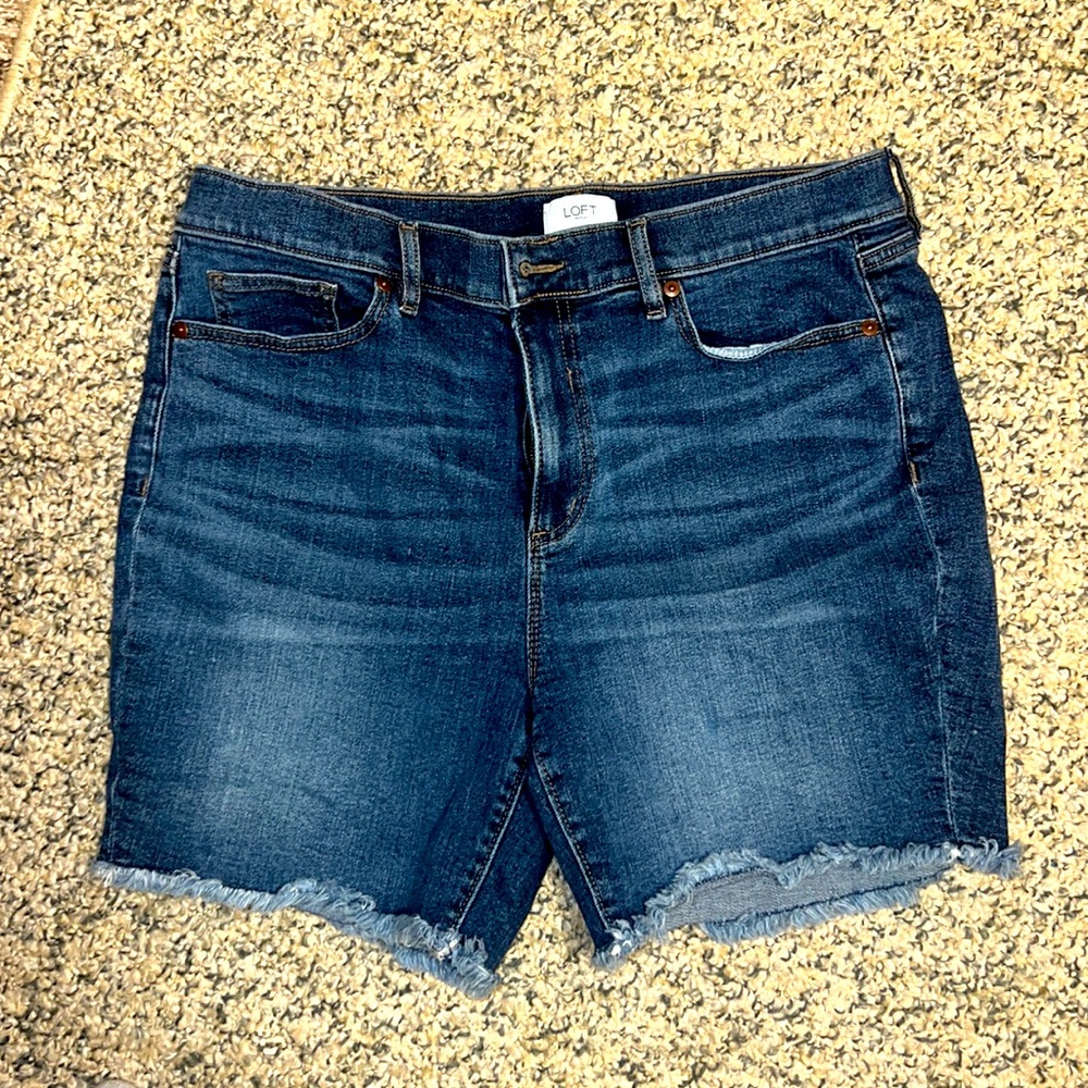 Loft Denim Blue Jean Cut off Shorts